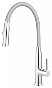 Baterie bucatarie Ferro Zumba Slim 2F cu pipa flexibila- diverse culori