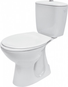 Set wc stativ vertical compact Cersanit President cu rezervor si capac
