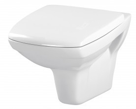 Set wc suspendat Cersanit Carina CleanOn cu capac antibacterian cu Soft-close si demontare rapida