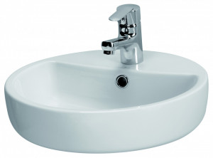 Lavoar pe blat Cersanit Caspia rotund, 44 cm