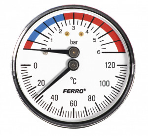 Termomanometru Ferro 63 mm, TM63A
