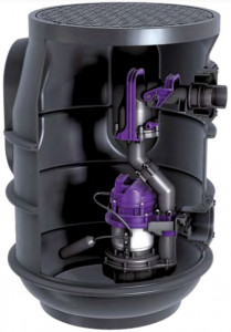 Kessel Aqualift F Basic Mono Statie de pompare cu instalare subterana, 1 pompa cu flotor, fara panou de comanda