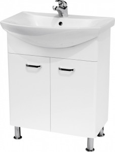 Set mobilier Alpina cu lavoar 65 cm Omega Cersanit, Alb