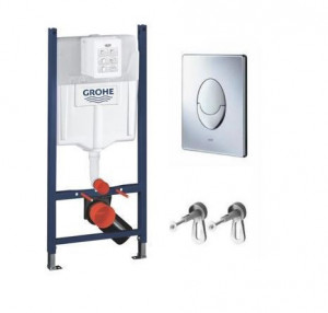 Promotie Pachet rezervor wc Grohe Rapid SL cu clapeta Skate Air crom lucios