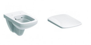 Vas wc suspendat Geberit Selnova Square Rimfree cu capac wc