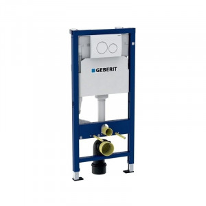 Pachet rezervor incastrat Geberit Duofix Delta Up100 cu set de fixare si clapeta Delta 20, Alba