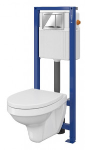 Set rezervor incastrat Cersanit 895 cu vas WC si capac softclose Delfi