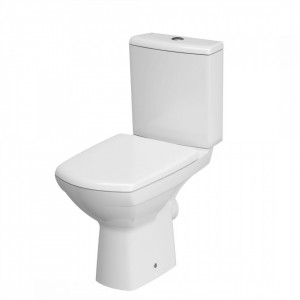 Set wc stativ compact Cersanit Carina CleanOn cu rezervor si capac soft close