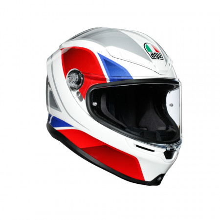 CASCĂ AGV K6 E2205 MULTI - HYPHEN WHITE/RED/BLUE
