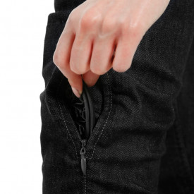 PANTALONI DAINESE DENIM SLIM LADY TEX NEGRU