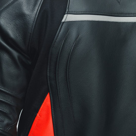 GEACĂ DE PIELE DAINESE RACING 4 NEGRU-ROȘU