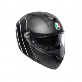 CASCĂ AGV SPORTMODULAR E05 MULTI MPLK REFRACTIVE CARBON/SILVER