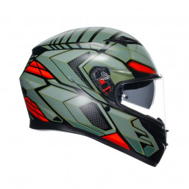 CASCĂ AGV K3 E2205 MPLK DECEPT MATT BLACK/GREEN/RED