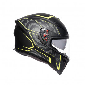 CASCĂ AGV K5 E2205 MULTI MPLK TORNADO MATT BLK/YELLOW
