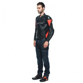 GEACĂ DE PIELE DAINESE RACING 4 NEGRU-ROȘU