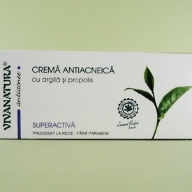 Crema antiacneica Superactiva cu argila si propolis VIVANATURA (20 ml)