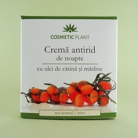 Crema antirid de noapte cu ulei de catina si masline COSMETIC PLANT (50 ml)