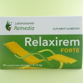 Relaxirem Forte   LABORATOARELE  REMEDIA  (30 de comprimate drajefiate)