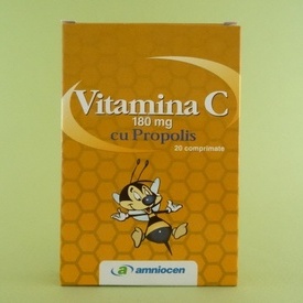 Vitamina C cu propolis 180 mg AMNIOCEN (20 comprimate)