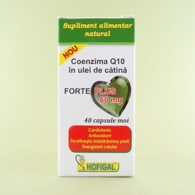 Coenzima Q10 in ulei de catina 60 mg FORTE PLUS HOFIGAL (40 de capsule moi)