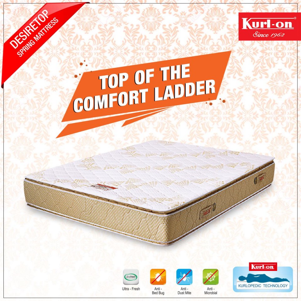 kurlon desire top spring mattress