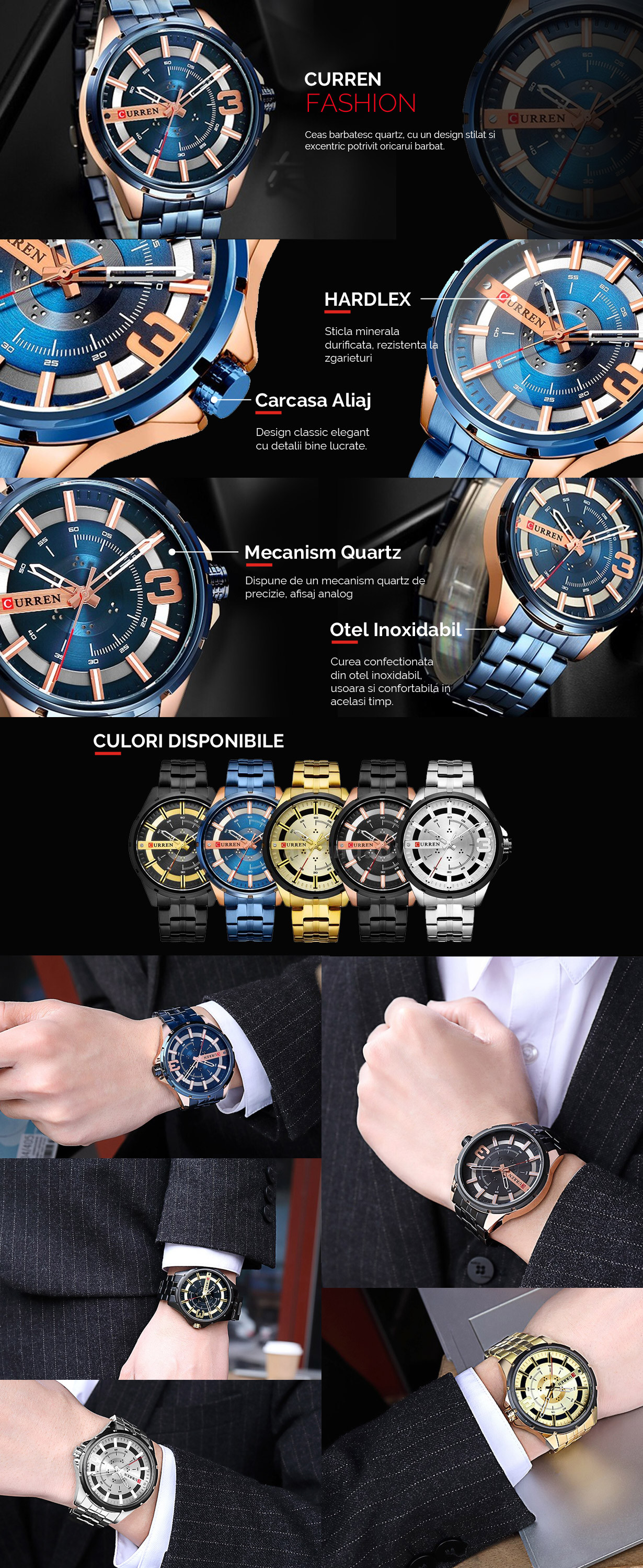 ceas barbatesc curren 8333