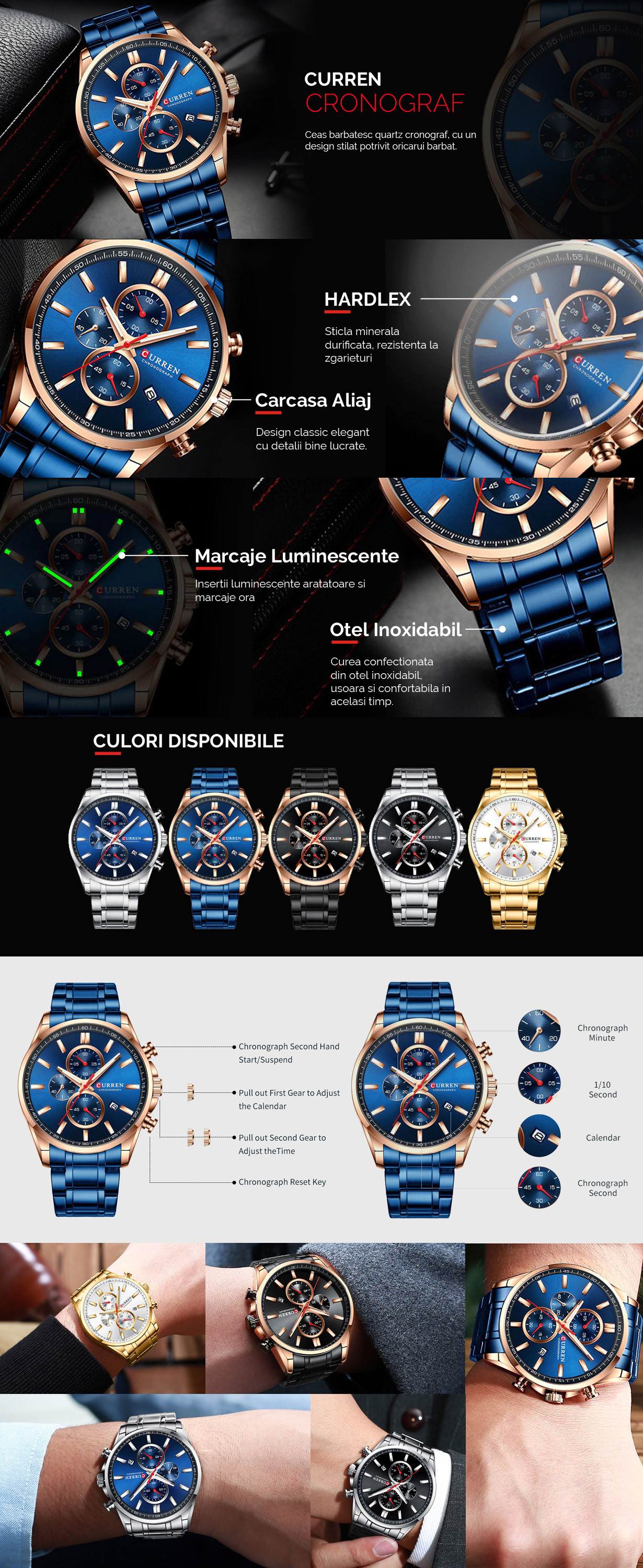 ceas curren barbatesc 8368