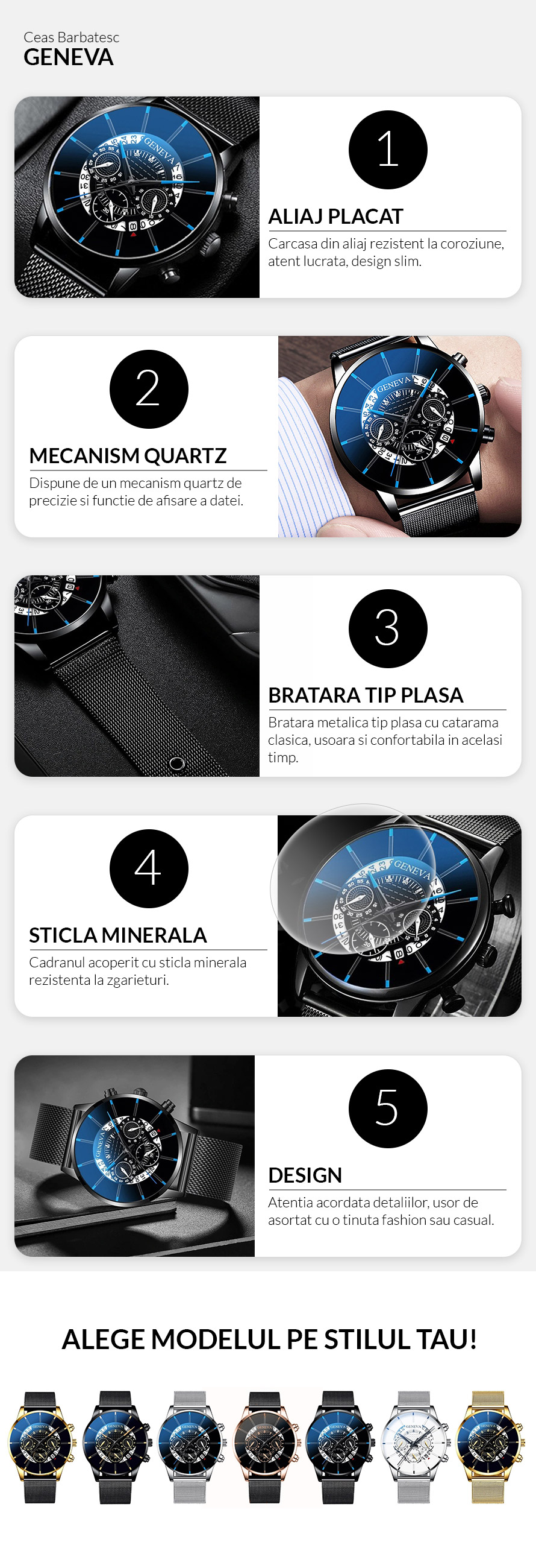 ceas barbatesc geneva - model nou 2019