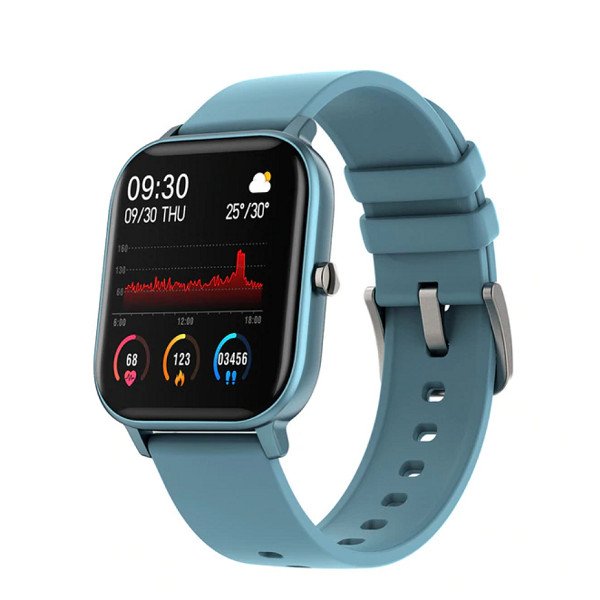 Ceas inteligent - Smartwatch P8 ecran cu touch 1.4 inch color HD, moduri sport, pedometru, puls, notificari, blue