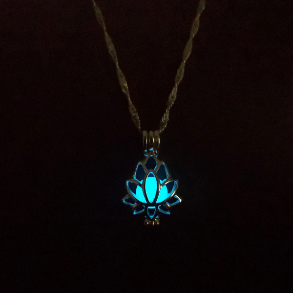 Lantisor Dama luminos Lotus - albastru COL156-V1
