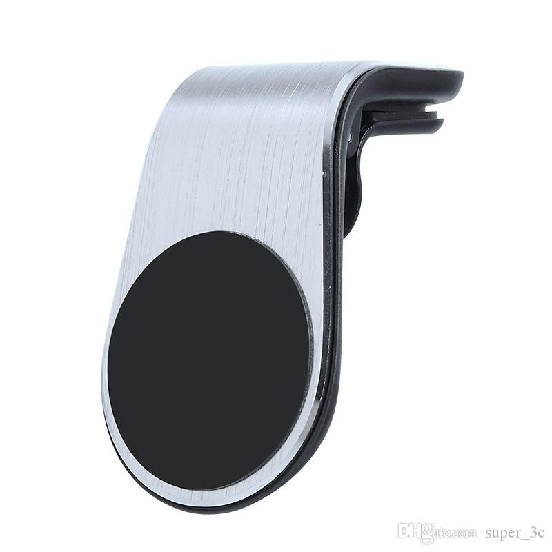 Suport auto universal magnetic pentru telefoane - Vent Silver