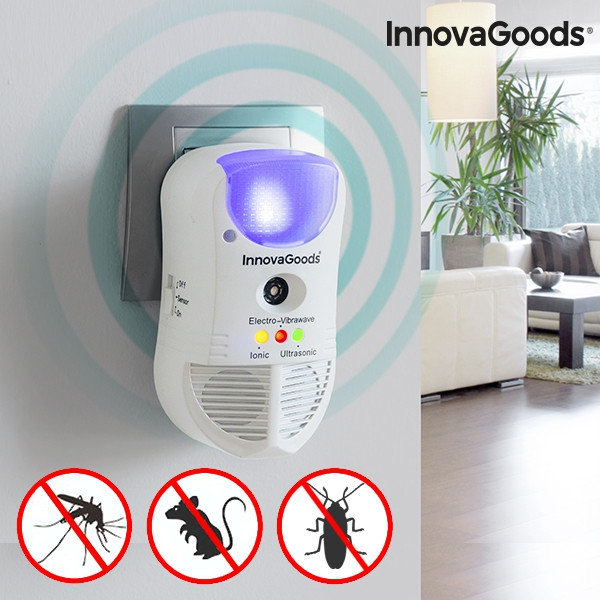 InnovaGoods 5 in 1 - aparat cu ultrasunete si unde electromagnetice impotriva rozatoarelor si insectelor taratoare