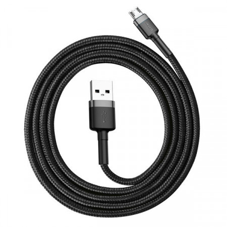 Baseus Cablu Cafule - USB to Micro USB - 2,4A 0,5 metru (CAMKLF-AG1) Negru and grey