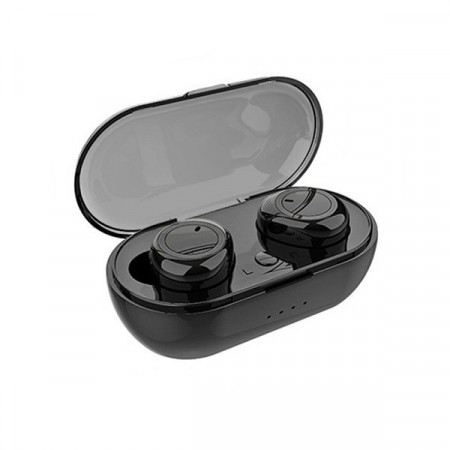 Casti fara fir, in-ear, stereo, Bluetooth 5.0, negru, TWS-C12