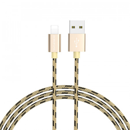 Borofone Cablu BX24 Ring Current - USB to Lightning - 2,4A 1 metre gold