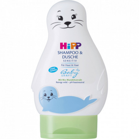 Hipp baby Sampon Sensitive pentru par si corp, 200 ml, PM60263