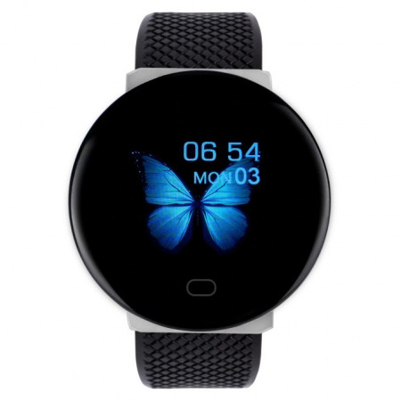 Bratara Fitness Smartband D19, Impermeabil IP65, Incarcare USB, Bluetooth 4.0, Display Touch Color OLED, Negru