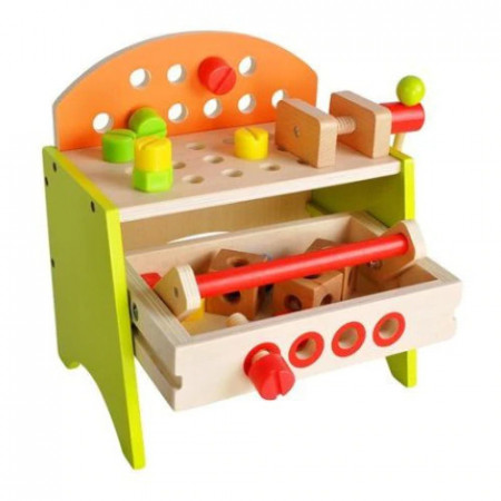 Set de joaca ‘’ Cutia Mesterului ’’ din lemn, cu 40 de elemente, PM000094213
