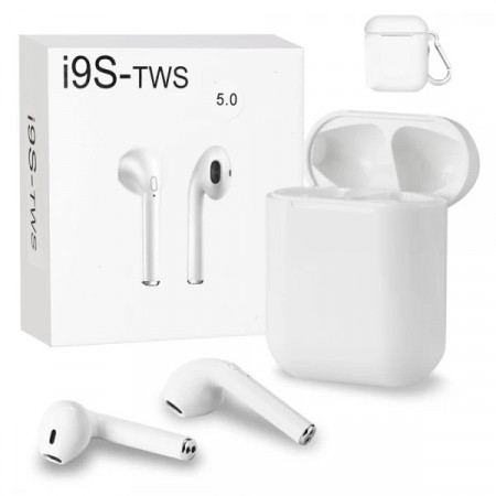 Casti audio wireless cu bluetooth i9S tip in-ear pentru IOS, Windows si Android, 10103