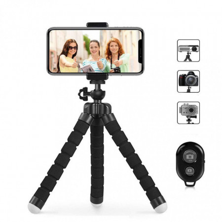 Suport Mini Trepied Flexibil Multifunctional pentru Telefon sau Camera Video - TRI01