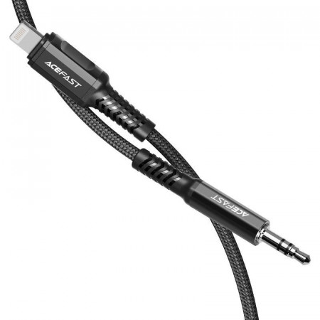 Acefast Cablu C1-06 MFI - Lightning male to jack 3,5mm male - 1,2 metri Negru