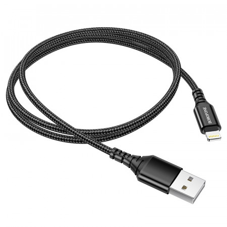 Cablu Borofone BX54 Ultra Bright - USB to Lightning - 2,4A, 1 metru black