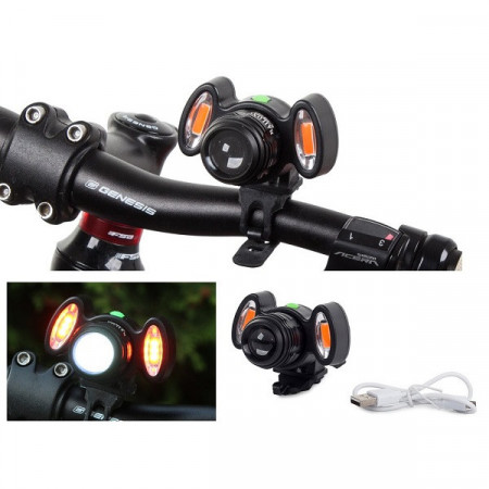 Lanternă cu lumină frontală pentru bicicletă cu 4 moduri, PM59074513050343