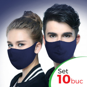 Set 10 buc Masca protectie pentru fata Fashion, Culoare Bluemarin2