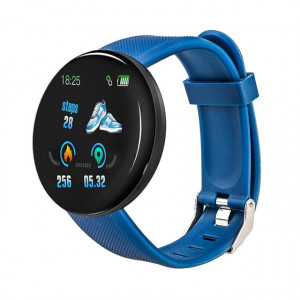 Bratara Fitness Smartband D18 Waterproof IP65, Incarcare USB, Bluetooth 4.0, Display Touch Color OLED, Albastru
