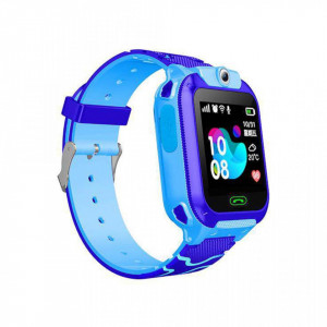 Ceas smartwatch GPS copii, monitorizare locatie, camera foto frontala, buton SOS, functie telefon , albastru - Q12B-Blue