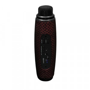 Microfon Karaoke fara fir , ZQS-K11 , boxa inclusa , slot card TF , AUX , Rosu