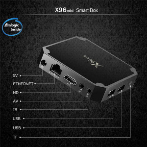 Mini PC Tv Box X96 Mini Android 7.1 UHD 4k, 1gb RAM DDR3, 8GB ROM, Quad-Core 2ghz 64Bit Telecomanda, TVBOX-1