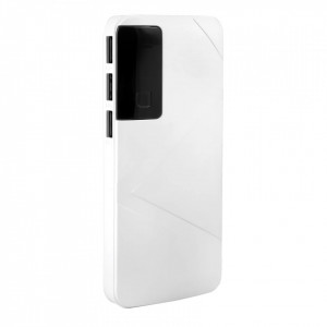 Acumulator Extern Profesional - R8 ALB, 20.000mAh, incarcare rapida, 3 Port-uri USB, Lanterna