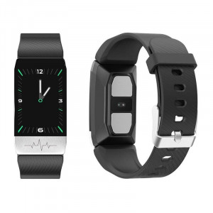 Bratara Fitness T1S Negru, ECG, Puls, Oxigenarea Sangelui, Temperatura Corpului, Bluetooth, Sedentarism, Alerte